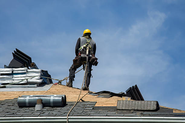 Professional Gutter Installation technician working in Lutts, TN